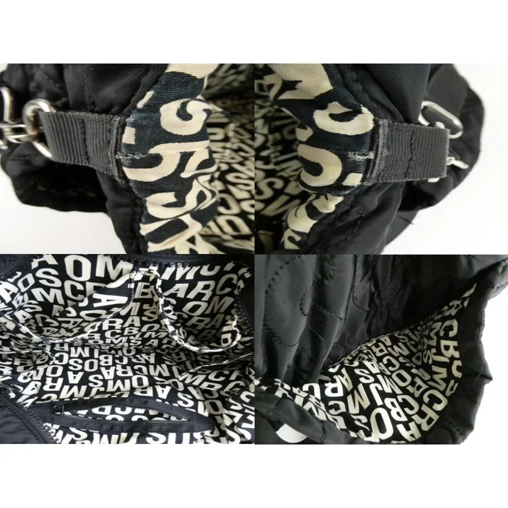 Marc By Marc Jacobs Black Quilted Nylon‎ Tote Bag With Adjustable Strap